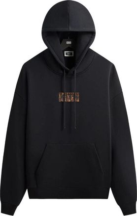 Kith Classic Logo Leopard Applique Nelson Hoodie Black KHM034446-001