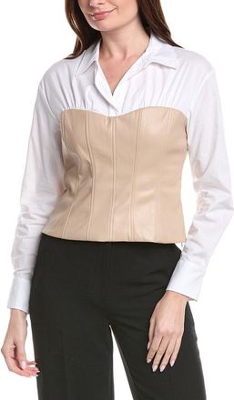 Kenneth Cole Solid Poplin Top