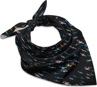 Generic Plane Aircraft Airplane Jet Womens Fashion Scarves Silk Like Head Scarf Satin Square Bandana Kerchief Great Gift 18x18