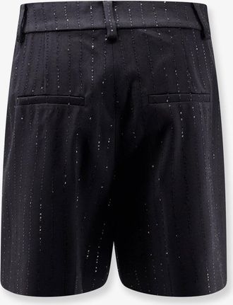 Max Mara Womens Siberia Virgin Wool Shorts With Sequins Black