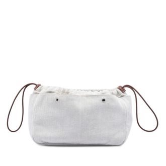 Herm&egrave;s Canvas and Barenia Fourbi Pouch 25