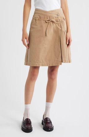 Damson Madder Kat Crossover Denim Kilt in Tan at Nordstrom, Size 10 Us