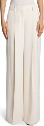Theory Pleated High Rise Wide Leg Pants in Rice at Nordstrom, Size 00