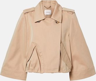 Dorothee Schumacher Luxury Layer cropped cotton-blend jacket