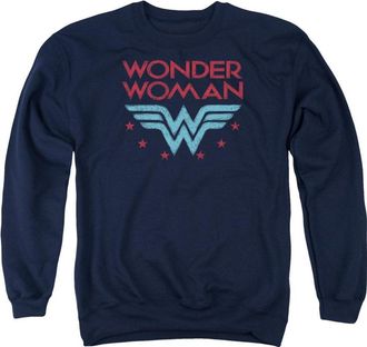 Gildan DC Comics Wonder Woman Wonder Stars Adult Crewneck Sweatshirt