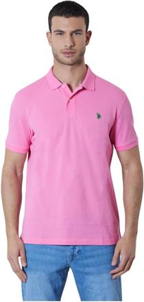 U.S.Polo Association Polo King - Heren - Polos - Roze - XL - Katoen - Tops
