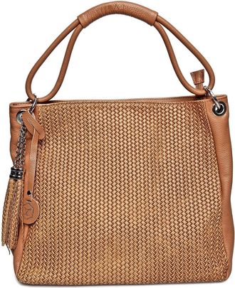 Luisa Vannini Brown Rundleer Tas