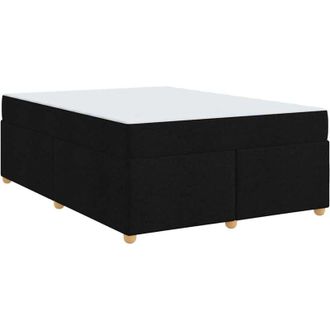 vidaXL Vidaxl - Estructura De Cama Con Colch&oacute;n Negro 160 X 200 Cm Tela