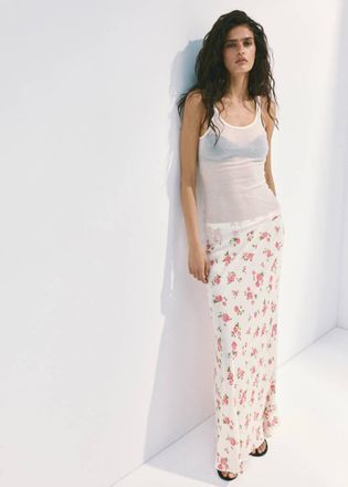 Mango Gonna stampa floreale maxi nero - Donna - S - MANGO