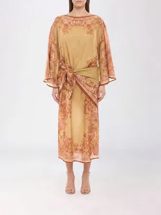 Zimmermann Tunica midi in seta con stampa paisley e nodo in vita