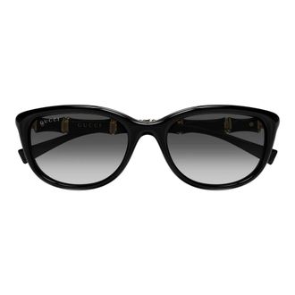Gucci Rectangular Sunglasses - female - Gucci - Sunglasses - Black - 54 MM - Accessories
