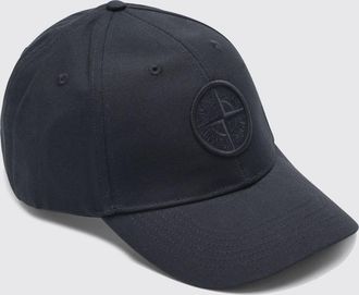 Stone Island Cappello da baseball in cotone con logo Compass ricamato