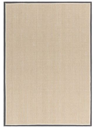Novatrend Alfombra de sal&oacute;n moderna lana y yute Gris 160x230 cm