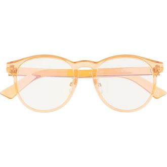 The Book Club Ham Lit 51mm Blue Light Blocking Reading Glasses in Pink at Nordstrom, Size +0.00