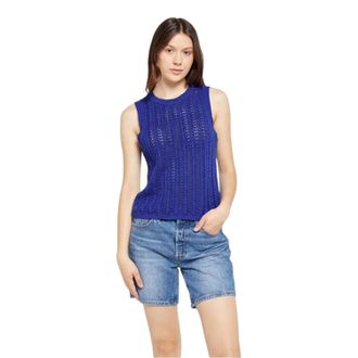 Levi's Sunrise gehaakte tanktop voor dames (Mazarine Blauw)