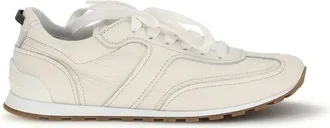 Brunello Cucinelli White Calf Leather Bos Taurus Low Top Womens Sneakers