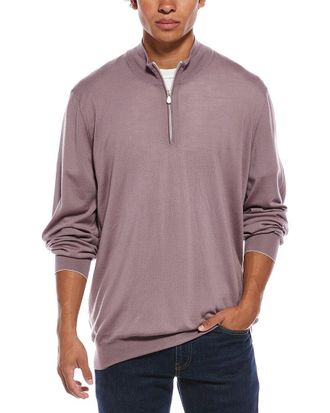 Brunello Cucinelli Wool & Cashmere-Blend Knit 1/4-Zip