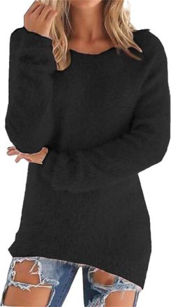 Generic JOASDAO Thermal Fleece Jumpers Women, Ladies Plus Size Eco Fleece Jumper UK Autumn Winter Casual Crew Neck Long Sleeve Warn Cozy Pullover Sweatshirts 