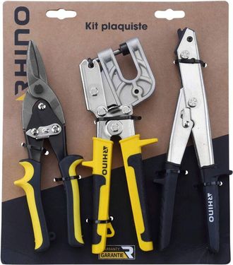 Rhino Rhino - Set di 3 utensili, kit 3 pezzi - Cesagliatore/Gripsettrice/crimpatrice - appositamente progettato per piastre - 5 anni di garanzia
