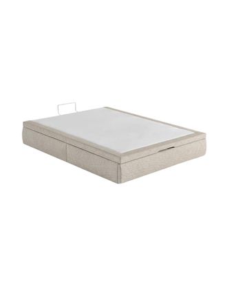 Hannun Cama canap&eacute; tapizado 180 x 200 cm beige con tejidos naturales