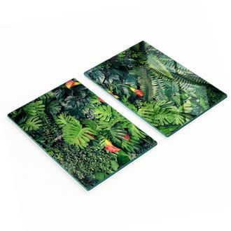 OEM Eleganti E Resistenti Lavagne In Vetro Con Un Motivo Esotico Ispirato Alla Giungla, Dimensioni 2x40x52 Cm