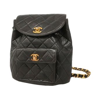 Chanel Black Leather Backpack (Pre-Owned)