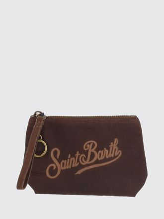 MC2 Saint Barth Pochette portachiavi Aline in cotone cerato con motivo tartan