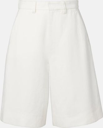 Max Mara Sole cotton and linen Bermuda shorts