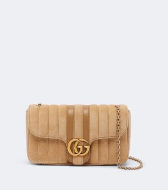 Gucci Jetset GG Marmont Small suede shoulder bag