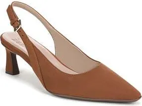 Naturalizer Tansy Slingback Pump - Wide Width Available in Dark Chestnut Brown Microfiber at Nordstrom Rack, Size 6.5