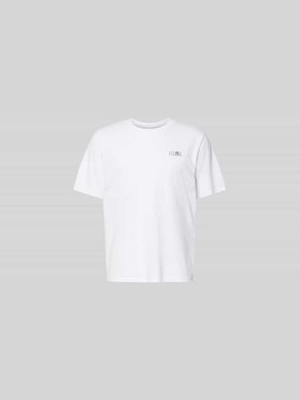 Maison Margiela T-Shirt mit Label-Print in Weiss, Gr&ouml;&szlig;e XL
