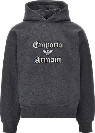 Emporio Armani Soft Touch logo embroidery hoodie Man S