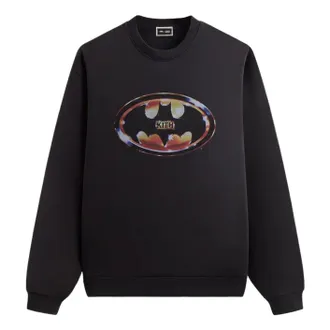 Kith x Batman Logo Vintage Nelson Crewneck Black KHM032796-001