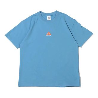 Nike As M Nrg Acg Ss Solid Color Chest Pattern Printing Round Neck Short Sleeve Blue DQ1816-469