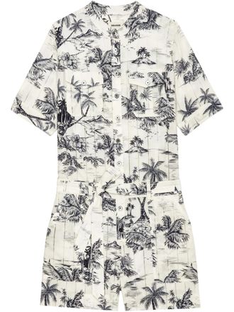 Zadig&Voltaire Tropical Island-print playsuit - White