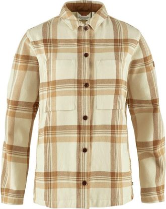 Fjällräven Singi Organic Cotton Flannel Overshirt in Chalk White-Dune Beige at Nordstrom, Size X-Large