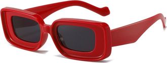 Generic Small Frame Men Outdoor Sunglasses Vacation Women Sports Driving Sun Glasses(Red)