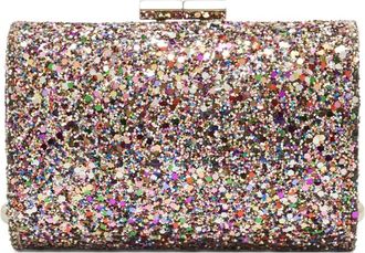 Jimmy Choo London Clutch mini in pelle - Oro