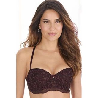 s.Oliver voorgevormde strapless balconette bh donkerpaars