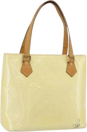 Louis Vuitton Pre-owned Vintage Patent Leather Tote Bag - Dames - Vintage Shopper - Beige - ONE Size - Leer - Vintage
