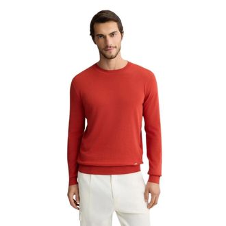 Liu Jo Jersey de punto de crep&eacute; de algod&oacute;n - Knitwear - Hombre - Rojo - XL