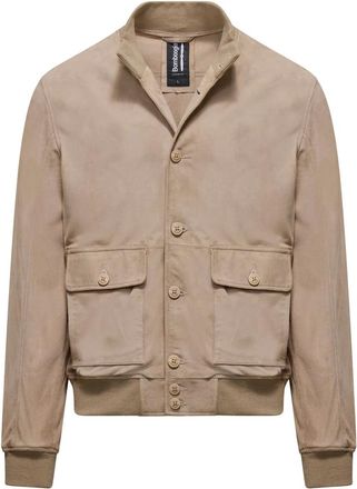 Bomboogie Walt Suede Bomber Jacket - - Jackets - Uomo - Beige - L