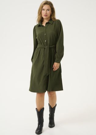 Cream Jurk CRCody A-shape green