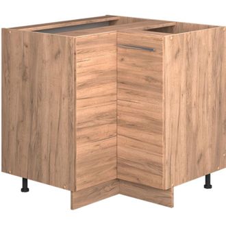 Vicco Armario De Esquina Fame-line, Roble Dorado, 80.5 Cm Sin Encimera, Vicco