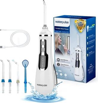 OEM Hydropulseur Dentaire - Sin Cable - 60-120 Psi - 3 Niveles Presi&oacute;n - Modo Masaje - Dep&oacute;sito 200 Ml - Autonom&iacute;a 2 Semanas - 4 Boquillas