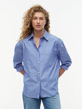Tommy Hilfiger Camisa oversize de popel&iacute;n de rayas