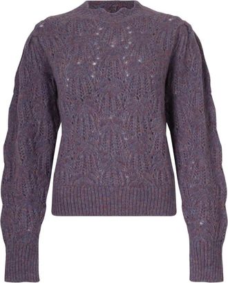 Isabel Marant Celestine Sweater - Dames - Ronde hals truien - Paars - 2XS - Wol - Truien & Vesten