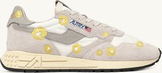 Autry SNEAKERS REELWIND LOW RICAMATE COLORE BIANCO E BUTTERCUP