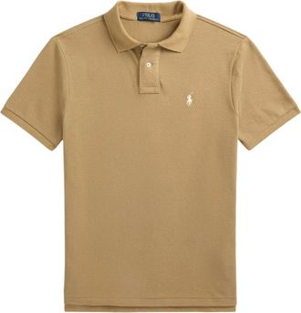 Ralph Lauren Tops, Heren, Beige, S, Katoen, The Iconic Mesh Polo Shirt