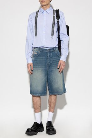 Moschino Shirt With Logo, Mens, Blue